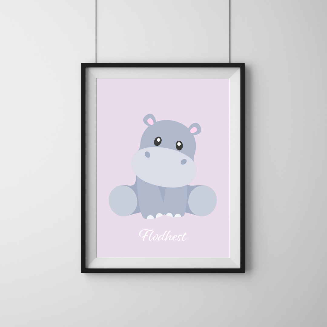 Cute Flodhest - Lyselilla