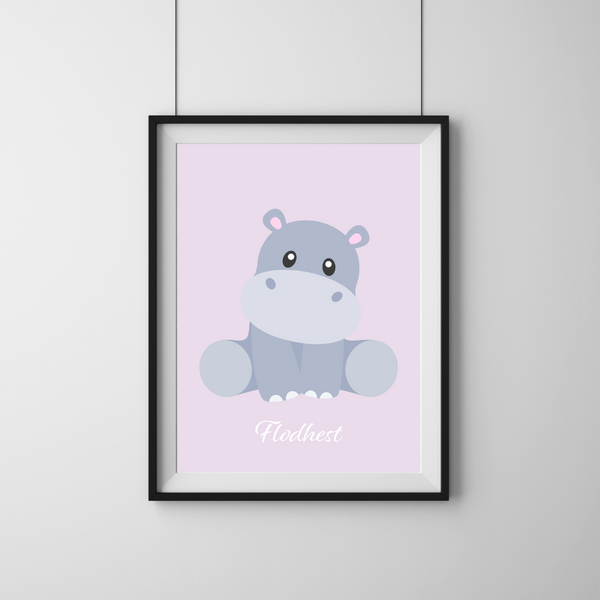 Cute Flodhest - Lyselilla