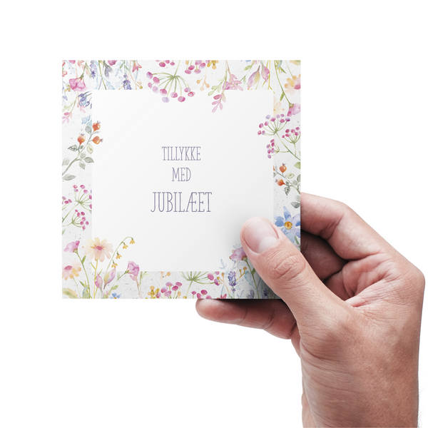 Tillykke med Jubilæet - Blomster  (Kort)