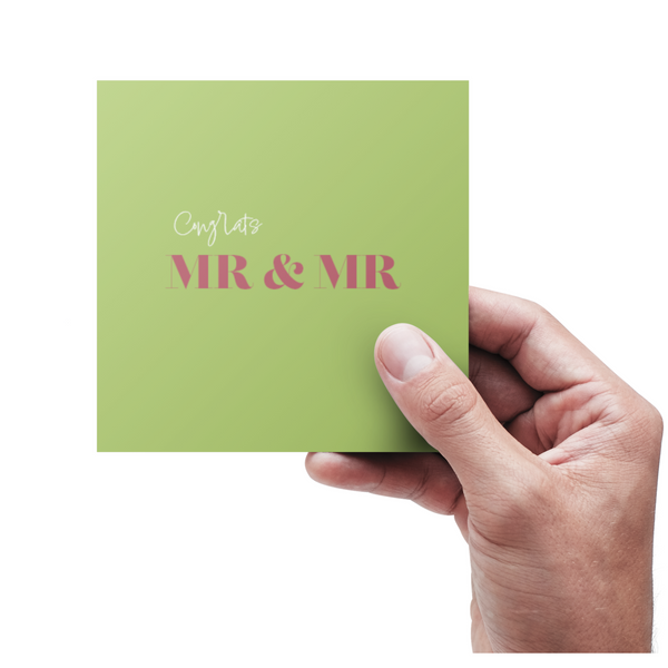 Congrats MR & MR - Bryllupskort