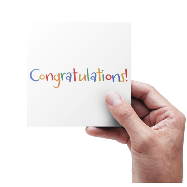 Congratulations Flerfarvet - kort