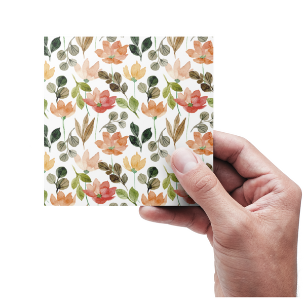 Akvarel Blomster Tapet No. 1 - kort