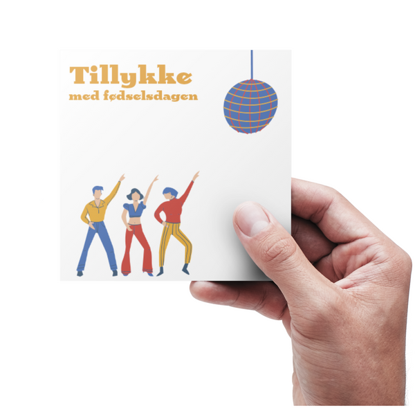 Tillykke med fødselsdagen Disko - kort