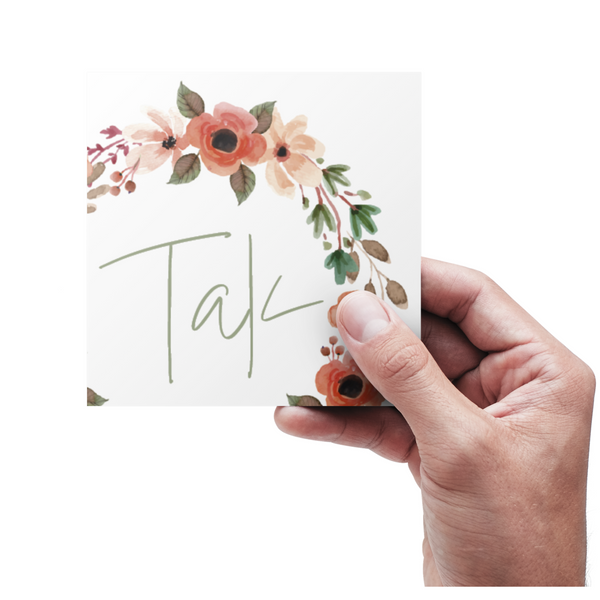 Tak Blomster - kort