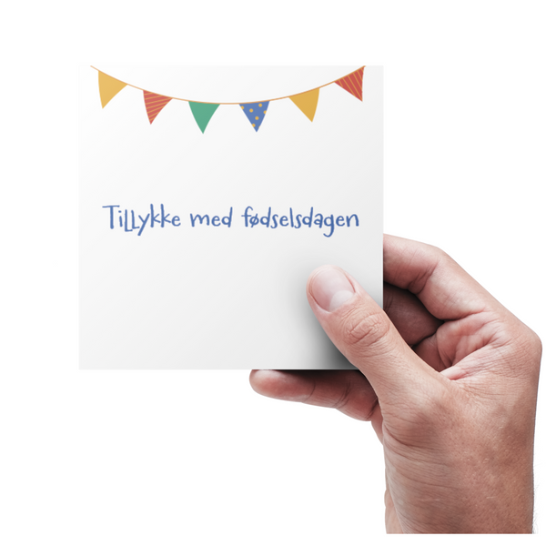 Tillykke med fødselsdagen Flag - kort