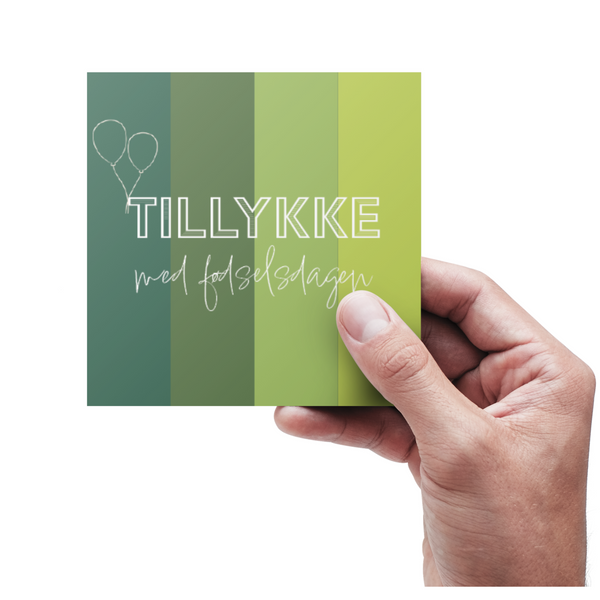 Tillykke Med Fødselsdagen Grøn - Colorpop (kort)