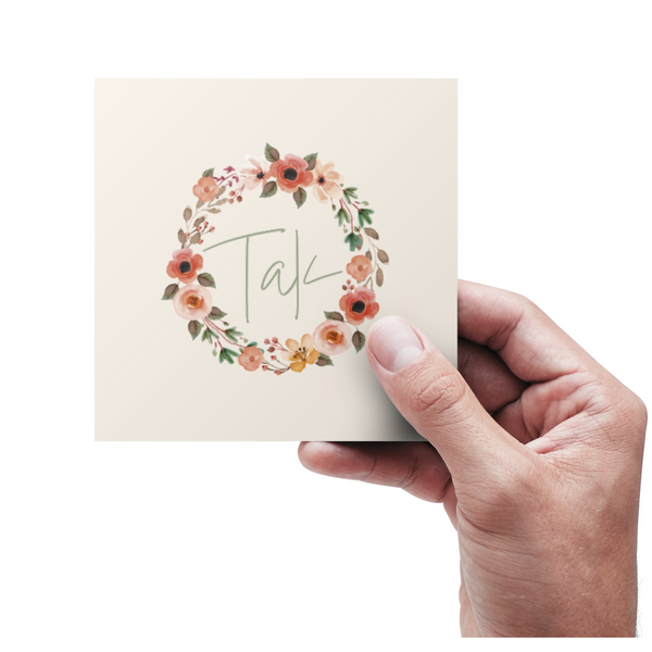 Tak Blomsterkrans - kort