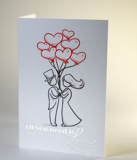 All you need is love - Bryllupskort