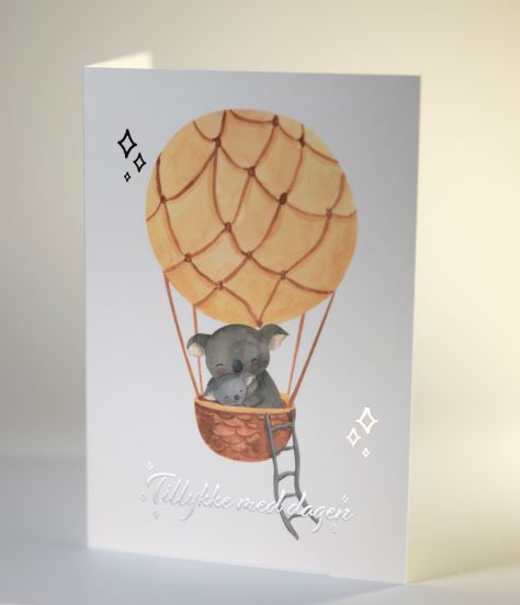 Tillykke med dagen - Koala i luftballon