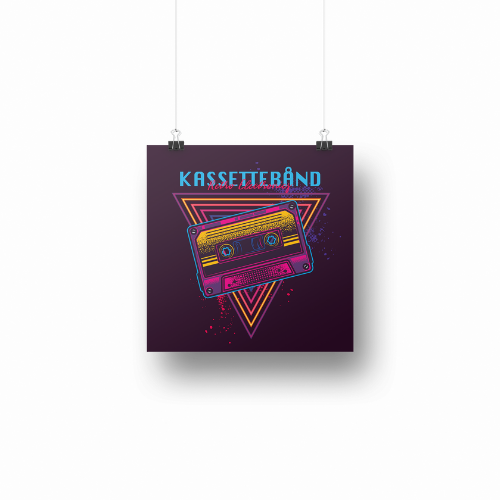 Retro Kassettebånd - Plakatkort
