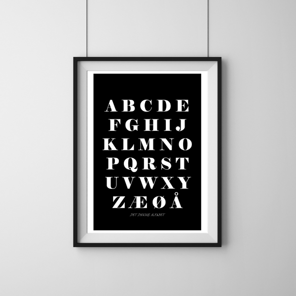 ABC plakat - Sort