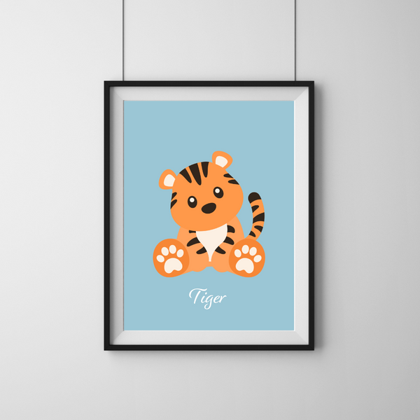 Cute Tiger - Blå
