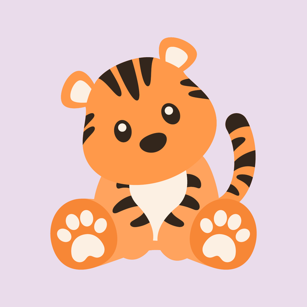 Cute Tiger Lyselilla
