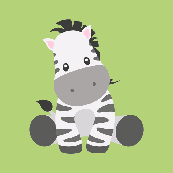 Cute Zebra Grøn