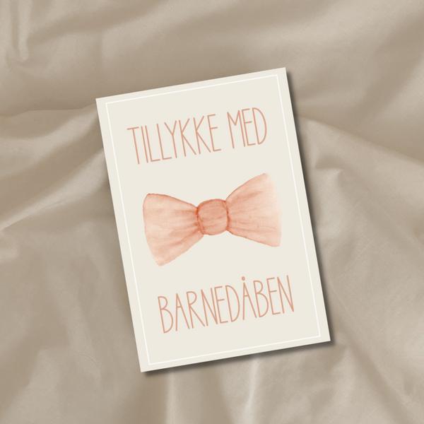 Tillykke med barnedåben - Fersken (Kort)