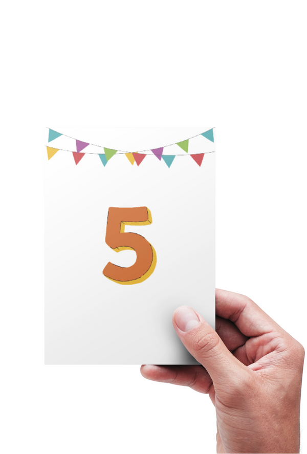 Tillykke 5 år - Kort