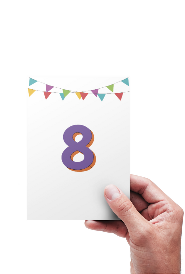 Tillykke 8 år - Kort