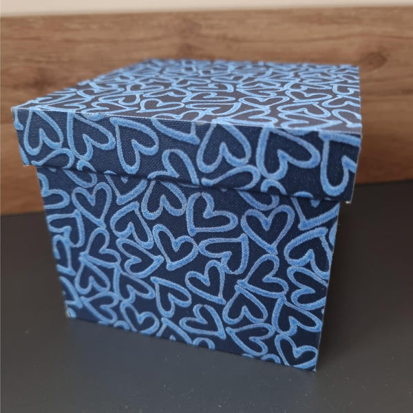 Blå Hjertegaveæske