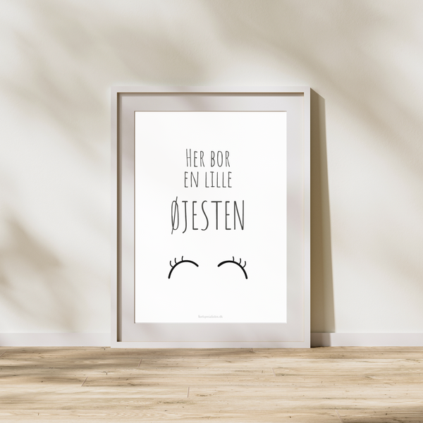 Her bor en lille Øjesten  - Plakat