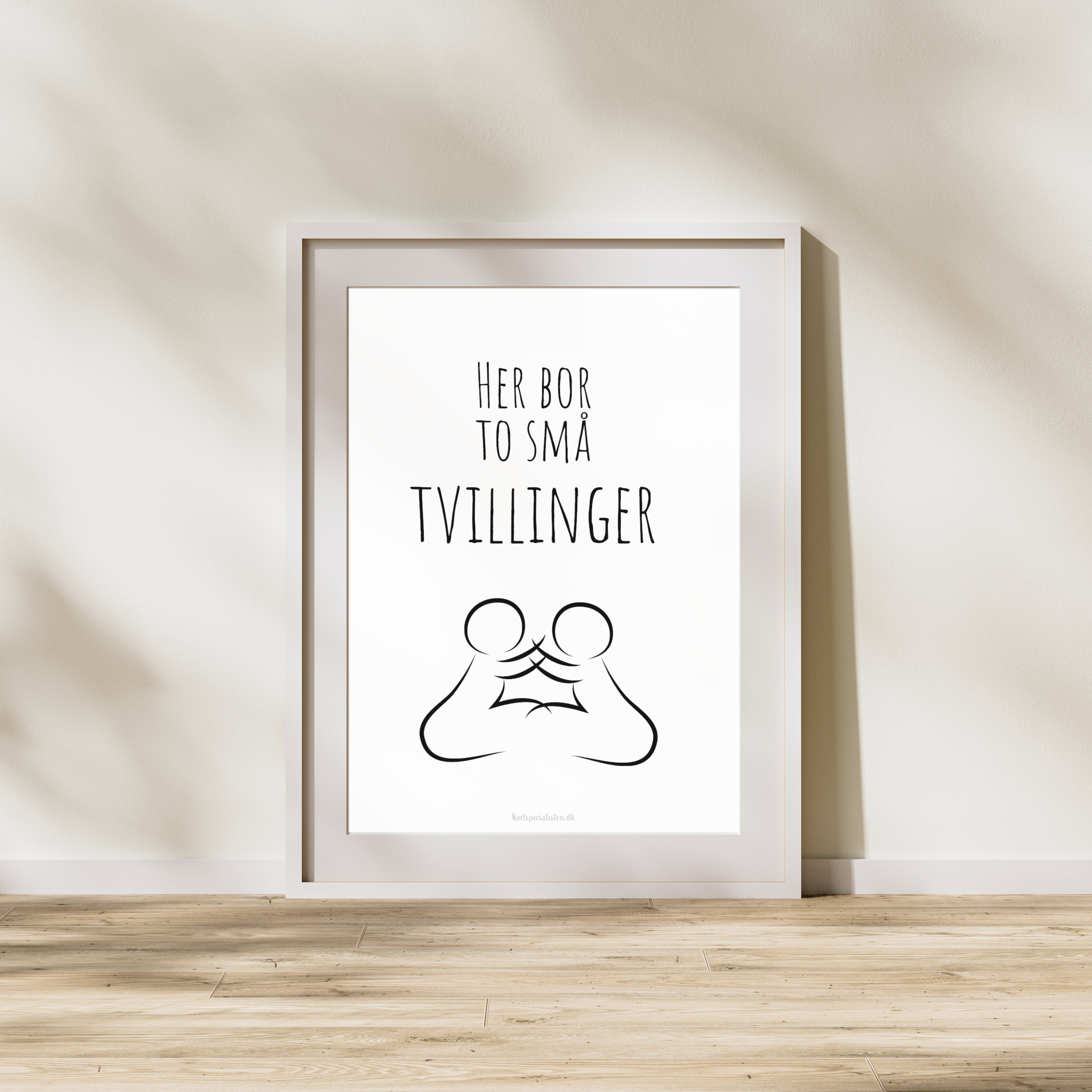 Her bor to små Tvillinger  - Plakat