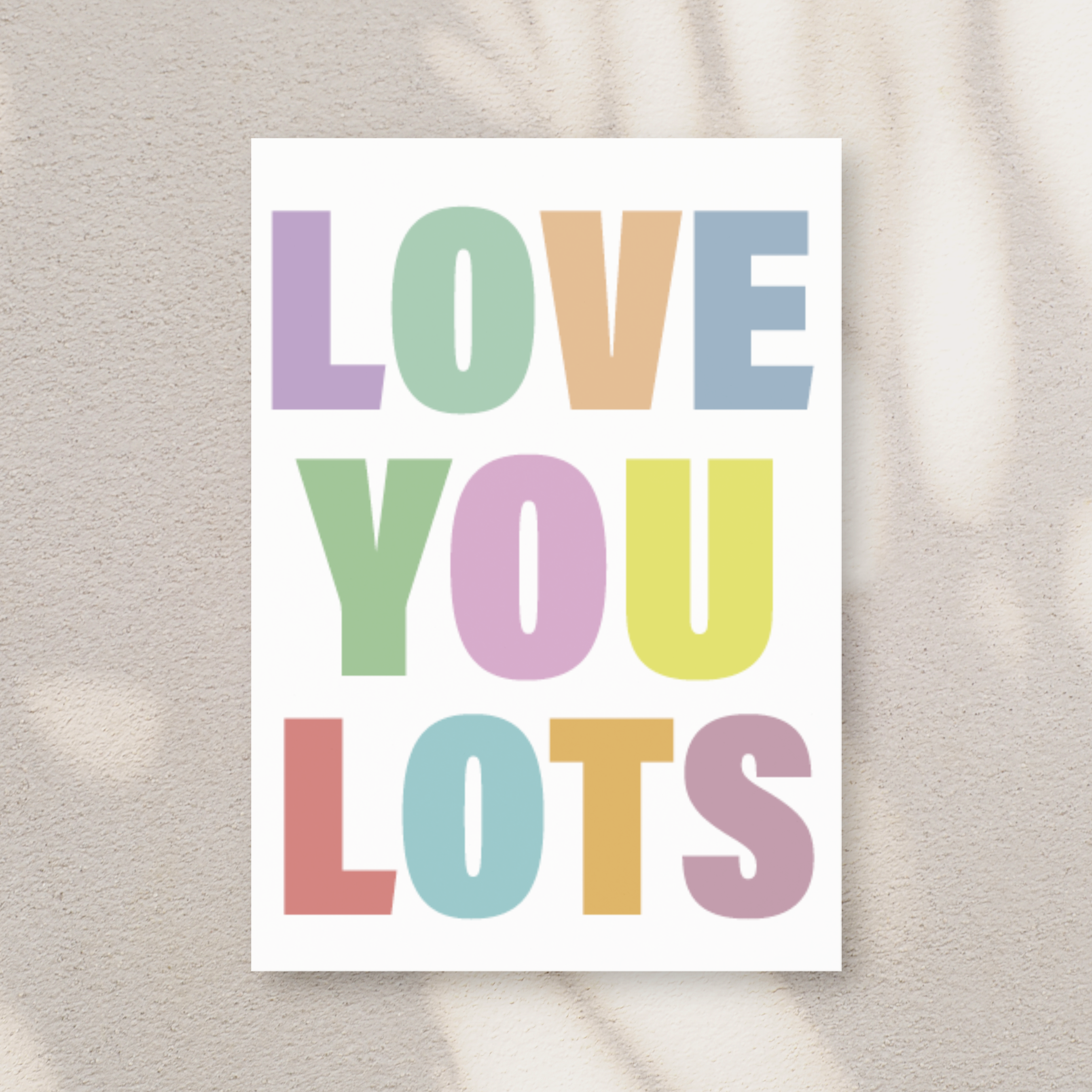 Love you lots - Hvid - Kort