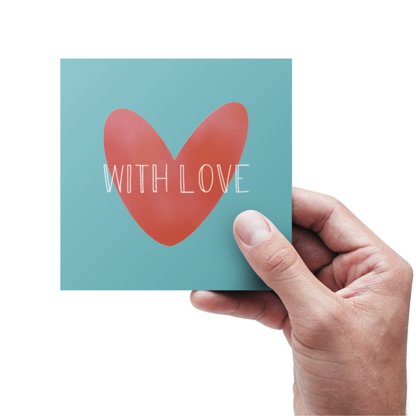 With Love - Blå - Kort