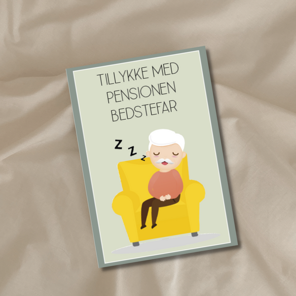 Tillykke med pensionen bedstefar - Kort