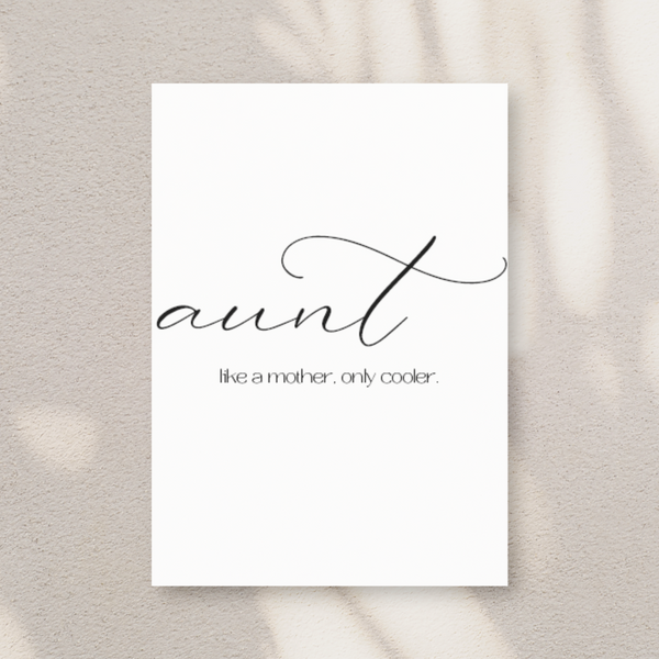 Aunt - kort