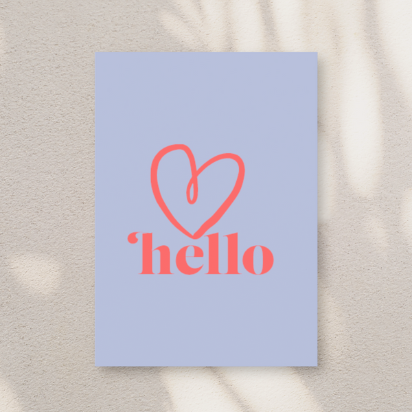 Hello - Hjerte - Kort