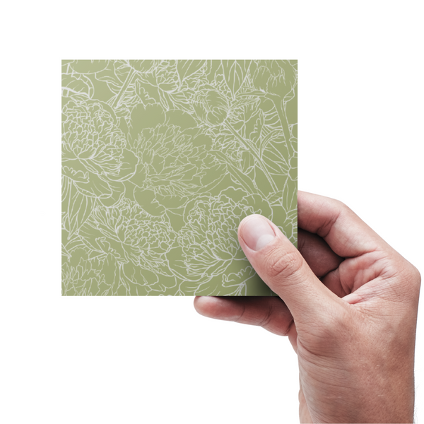 Blomster - Grøn - Kort