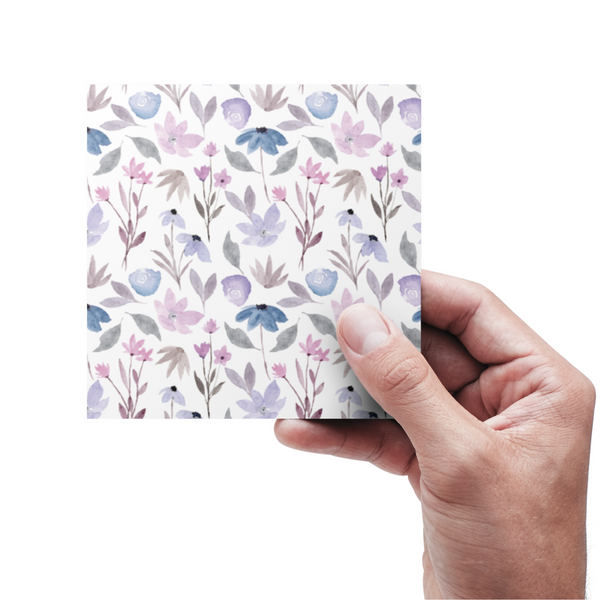 Akvarel Blomster Tapet No. 5 - Kort