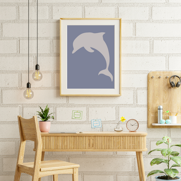 Silhouette - Delfin (Plakat)