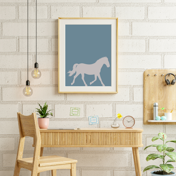 Silhouette - Hest (Plakat)