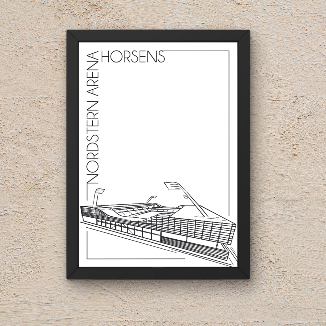 Nordstern Arena Horsens - Håndtegnet Plakat
