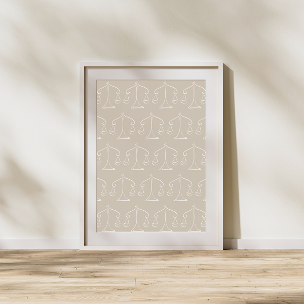 Vægt / Libra Tapet - Håndtegnet Plakat