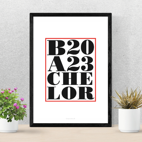 Rød Bachelor 2023 -  Plakat