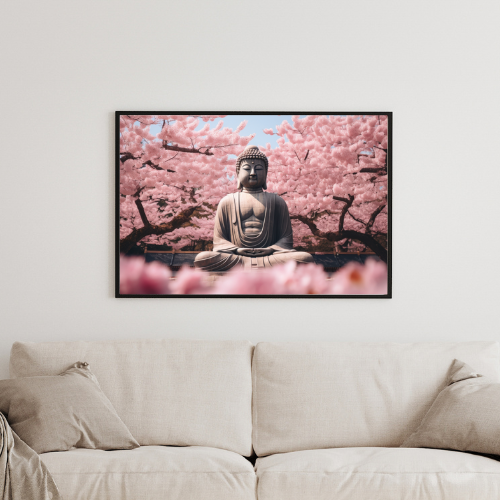 Blossoms & Buddha - Plakat