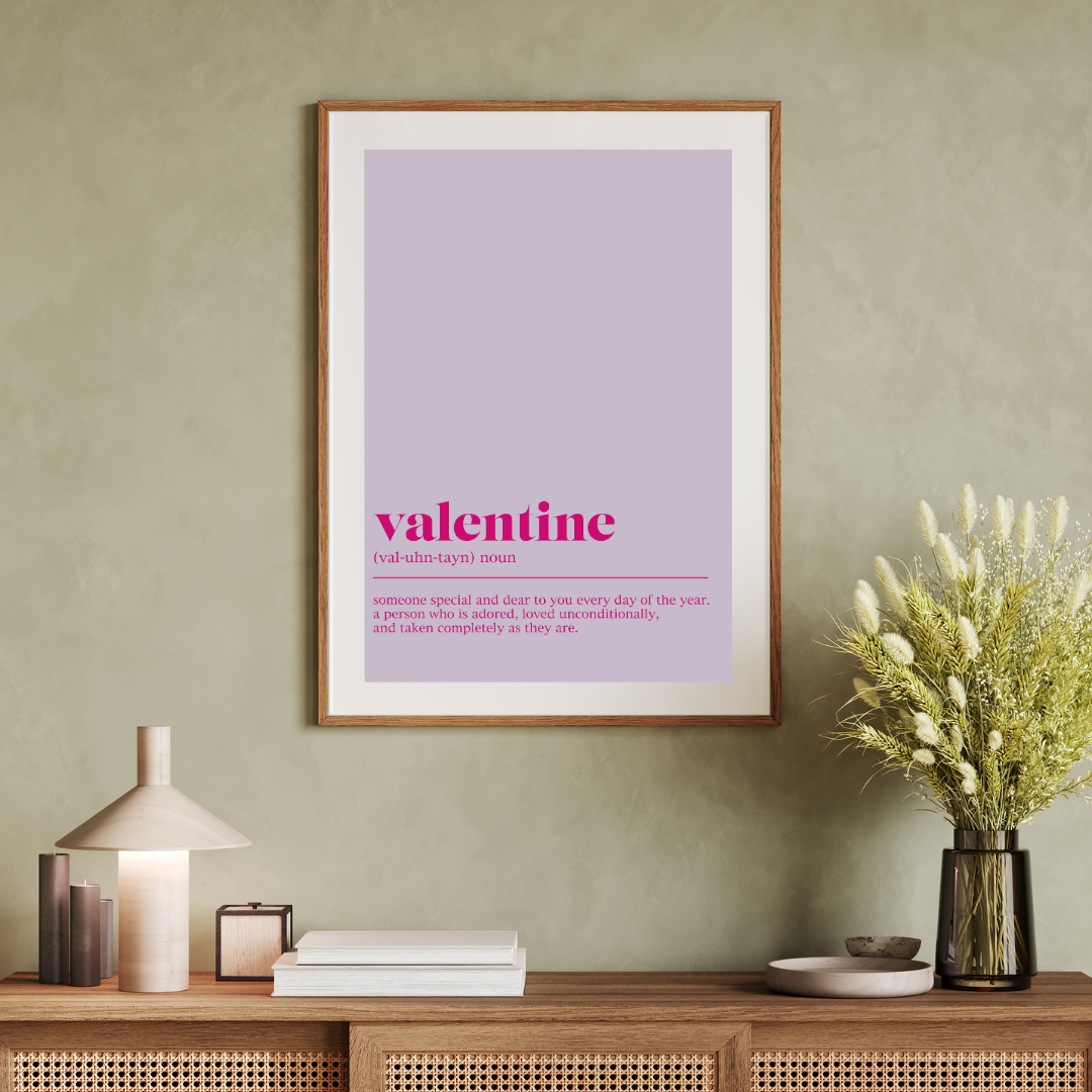 Valentine (meaning) Lila - Plakat