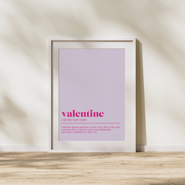 Valentine (meaning) Lila - Plakat