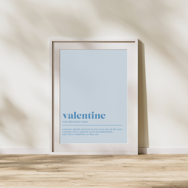 Valentine (meaning) Blå - Plakat