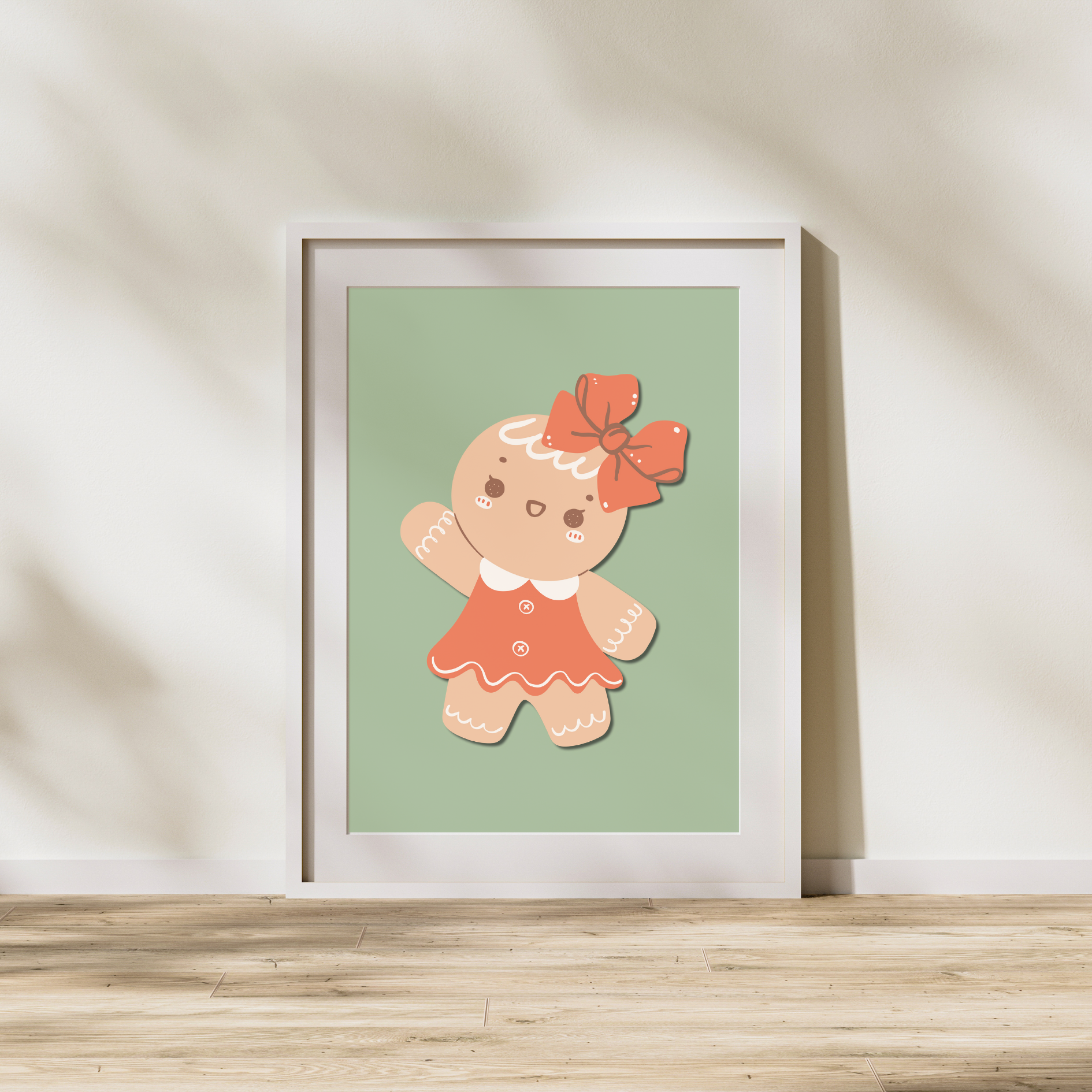 Gingerbread Girl -  Juleplakat