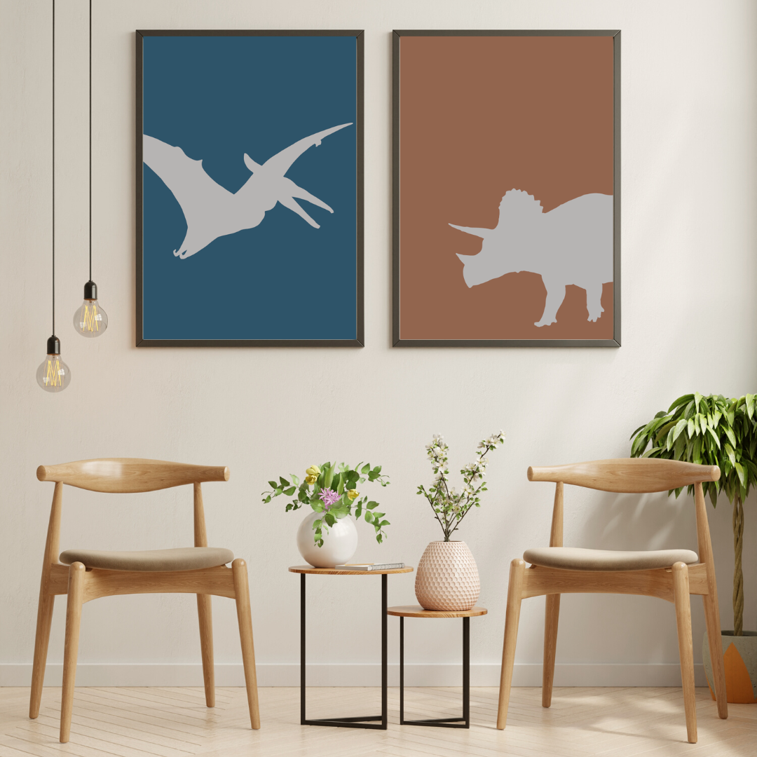 Dinosaur Silhouette No 4 - Plakat