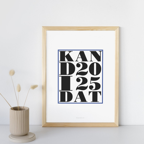 Blå Kandidat 2025 -  Plakat