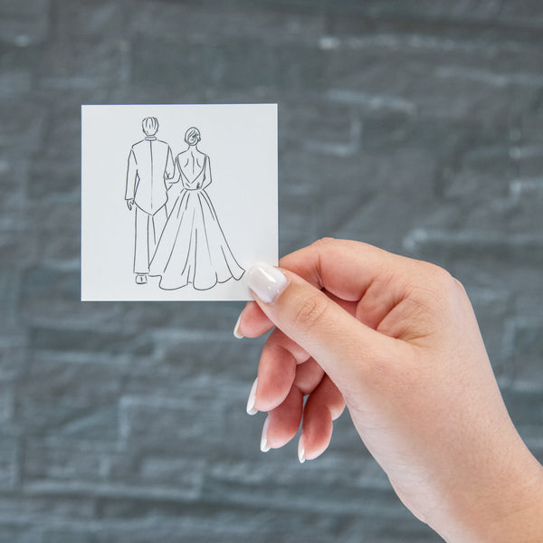 Håndtegnet Bryllupspar No2 (Minikort)