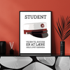 Rød Student Plakat - Vejen til Succes