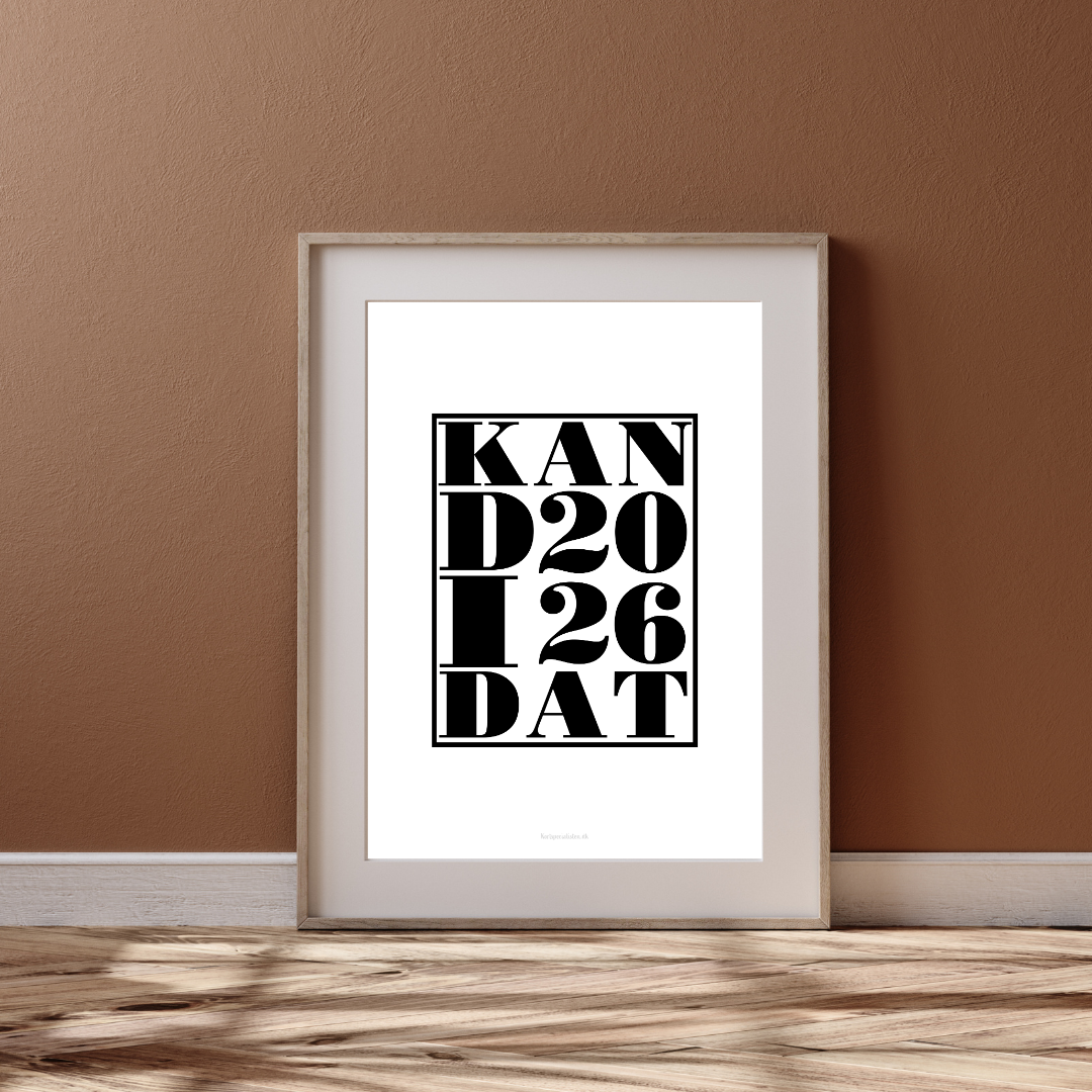 Sort Kandidat 2026 -  Plakat