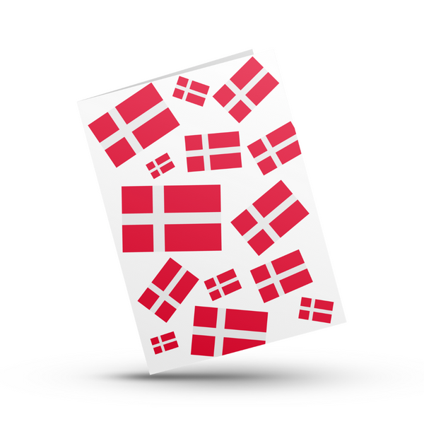 Danske Flag - A4 Kort