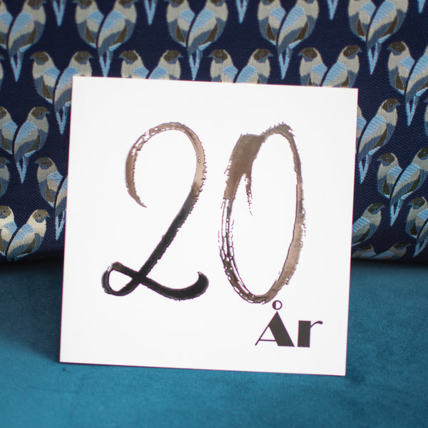 20 ÅR - Fødselsdags- og Jubilæumskort