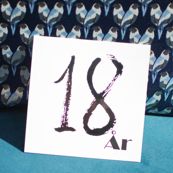 18 ÅR - Fødselsdagskort