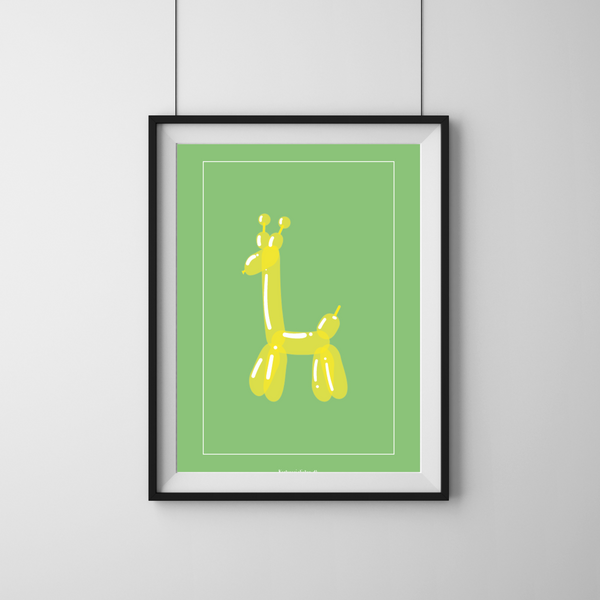 Balloon animal Giraffe - Poster